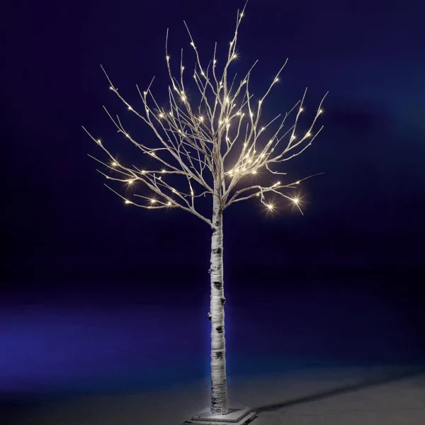 Winterdeko | Kunstbäume^DecoWoerner LED Birke, 160 Cm weiß