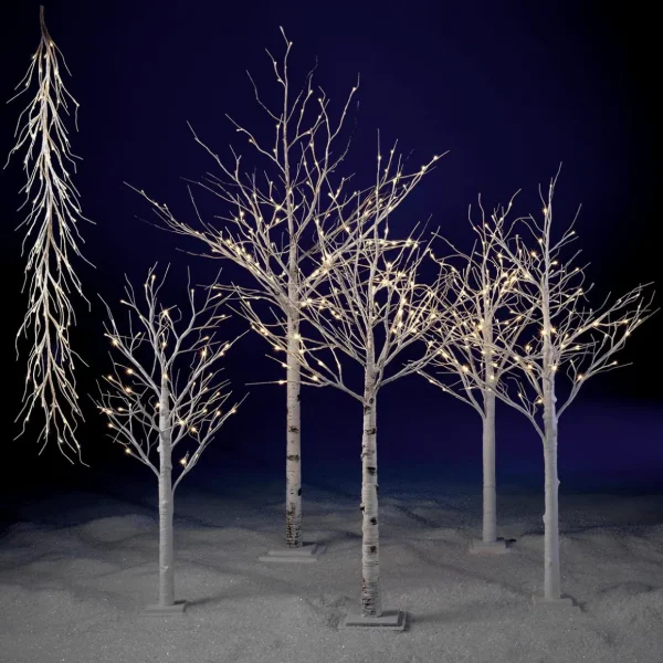 Winterdeko | Kunstbäume^DecoWoerner LED Birke, 160 Cm weiß
