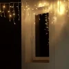 Weihnachtsbeleuchtung^DecoWoerner LED Blinkendes Profi Icicle-Light System IP67, 300 Cm weiß