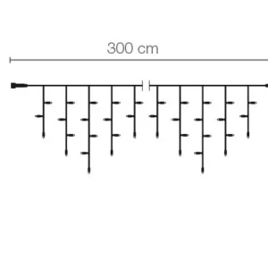 Weihnachtsbeleuchtung^DecoWoerner LED Blinkendes Profi Icicle-Light System IP67, 300 Cm weiß
