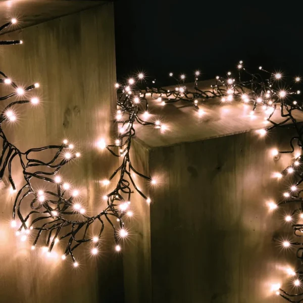 Weihnachtsbeleuchtung^DecoWoerner LED Cluster Lichterkette Mit Timer Für Außen, 600 Cm