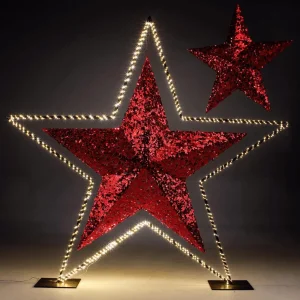 Weihnachtsbeleuchtung^DecoWoerner LED Draht Lichterkette Feuerwerk Für Außen, 6 M silber