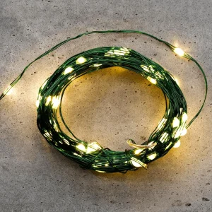 Weihnachtsbeleuchtung^DecoWoerner LED Draht Lichterkette Für Innen, 10 M grün
