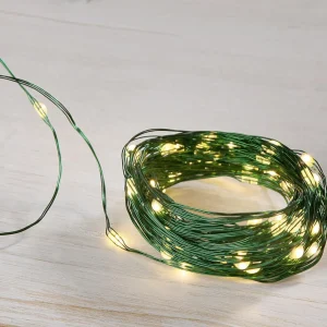 Weihnachtsbeleuchtung^DecoWoerner LED Draht Lichterkette Für Innen, 10 M grün