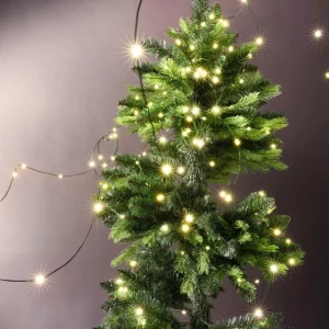 Weihnachtsbeleuchtung^DecoWoerner LED Draht Lichterkette Für Innen, 10 M grün