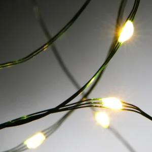 Weihnachtsbeleuchtung^DecoWoerner LED Draht Lichterkette Für Innen, 10 M grün