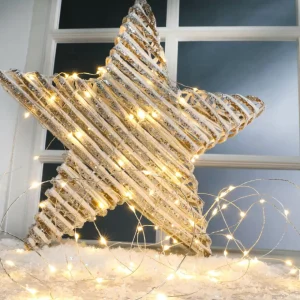 Weihnachtsbeleuchtung^DecoWoerner LED Draht Lichterkette Für Außen, 10 M, silber