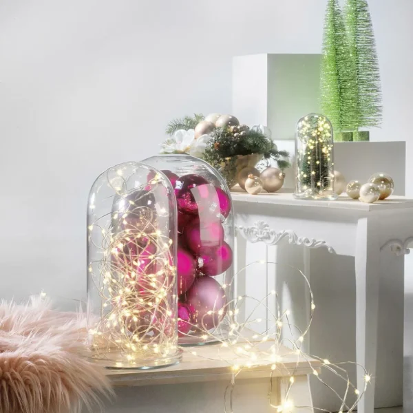 Weihnachtsbeleuchtung^DecoWoerner LED Draht Lichterkette Für Innen, 10 M grün