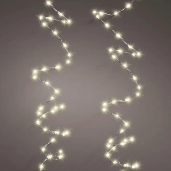 Weihnachtsbeleuchtung^DecoWoerner LED Drahtlichterkette Mit Extra Viel Licht, IP44 silber