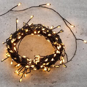 Weihnachtsbeleuchtung^DecoWoerner LED Draht-Lichterkette Twinkle Für Außen, 10 M, schwarz
