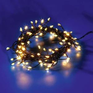 Weihnachtsbeleuchtung^DecoWoerner LED Draht-Lichterkette Twinkle Für Außen, 10 M, schwarz