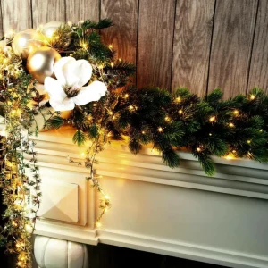 Weihnachtsbeleuchtung^DecoWoerner LED Draht-Lichterkette Twinkle Für Außen, 10 M, silber