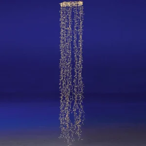 Weihnachtsbeleuchtung^DecoWoerner LED Draht-Lichtring "Feuerwerk", 60 Cm silber