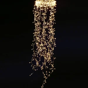 Weihnachtsbeleuchtung^DecoWoerner LED Draht-Lichtring "Feuerwerk", 60 Cm silber