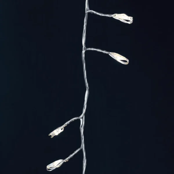 Weihnachtsbeleuchtung^DecoWoerner LED Draht-Lichtring "Feuerwerk", 185 Cm silber