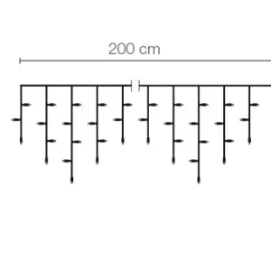 Weihnachtsbeleuchtung^DecoWoerner LED Icicle-Light Für Außen, 370 Cm transparent