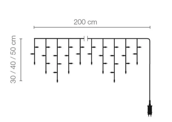 Weihnachtsbeleuchtung^DecoWoerner LED Icicle-Light Für Außen, 370 Cm transparent