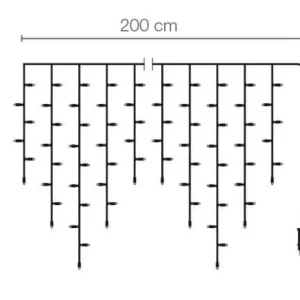 Weihnachtsbeleuchtung^DecoWoerner LED Icicle-Light Für Außen, 200 Cm weiß