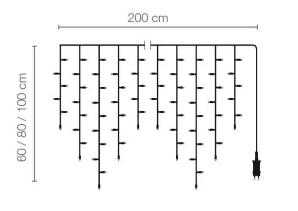 Weihnachtsbeleuchtung^DecoWoerner LED Icicle-Light Für Außen, 200 Cm weiß