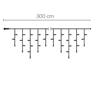 Weihnachtsbeleuchtung^DecoWoerner LED Icicle-Light Klar 300 X 50 Cm IP20