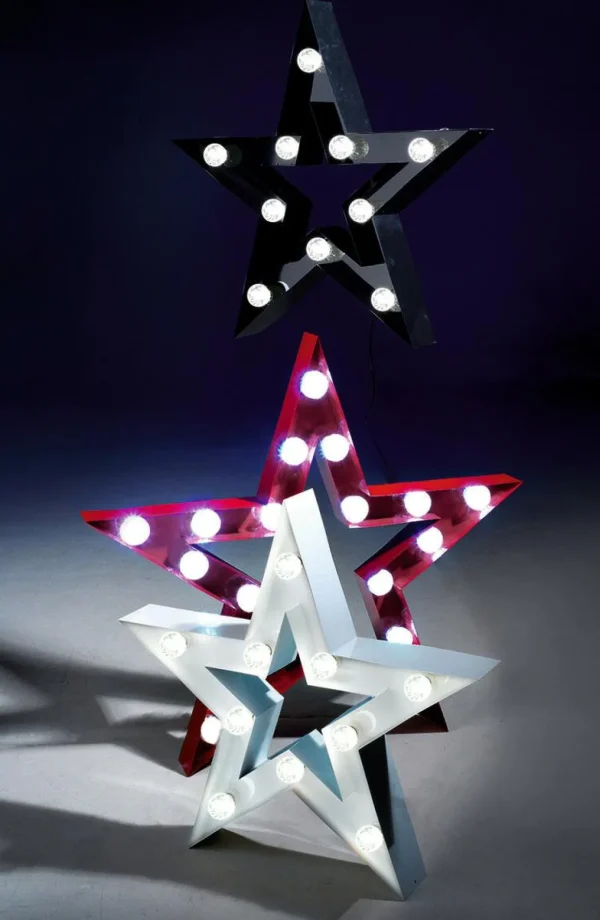 Deko-Licht | Xxl Weihnachtsdeko^DecoWoerner LED Leuchtstern, 95 Cm schwarz