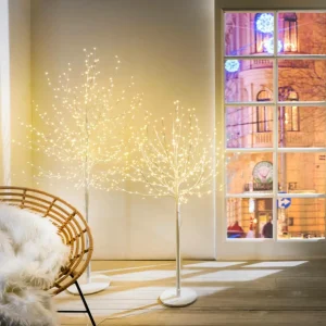 Winterdeko | Kunstbäume^DecoWoerner LED Lichterbaum, 150 Cm weiß