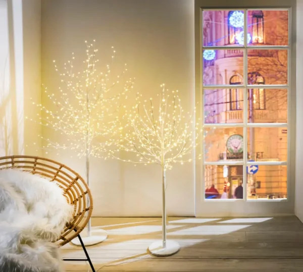 Winterdeko | Kunstbäume^DecoWoerner LED Lichterbaum, 150 Cm weiß
