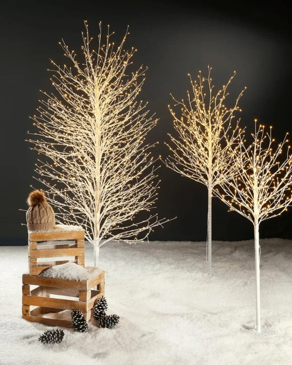 Winterdeko | Kunstbäume^DecoWoerner LED Lichterbaum, 150 Cm weiß