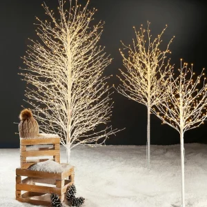 Winterdeko | Kunstbäume^DecoWoerner LED Lichterbaum, 180 Cm weiß