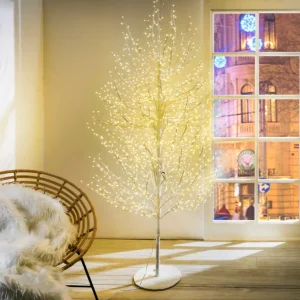 Winterdeko | Kunstbäume^DecoWoerner LED Lichterbaum, 180 Cm weiß
