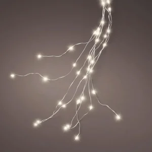 Weihnachtsbeleuchtung^DecoWoerner LED Lichterbündel 190 Cm silber