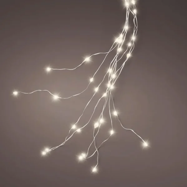 Weihnachtsbeleuchtung^DecoWoerner LED Lichterbündel 190 Cm silber