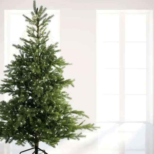 Weihnachtsbeleuchtung^DecoWoerner LED Lichterbündel 190 Cm silber
