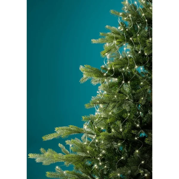 Weihnachtsbeleuchtung^DecoWoerner LED Lichterbündel 190 Cm silber
