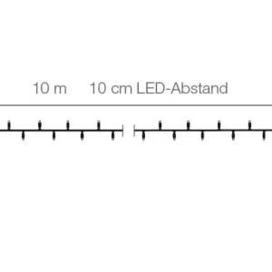 Weihnachtsbeleuchtung^DecoWoerner LED Lichterkette Für Außen, 10 M schwarz