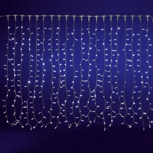 Weihnachtsbeleuchtung^DecoWoerner LED Lichtervorhang Für Außen, 400 LED, 200 Cm weiß