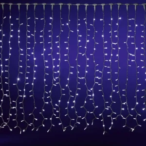 Weihnachtsbeleuchtung^DecoWoerner LED Lichtervorhang Für Außen, 400 LED, 200 Cm weiß