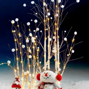 Winterdeko | Kunstbäume^DecoWoerner LED Lichterzweige, 90 Cm braun