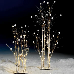 Winterdeko | Kunstbäume^DecoWoerner LED Lichterzweige, 90 Cm braun