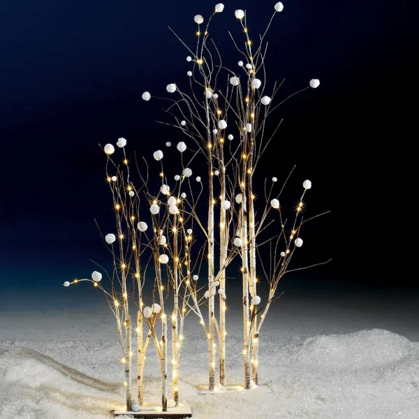 Winterdeko | Kunstbäume^DecoWoerner LED Lichterzweige, 90 Cm braun