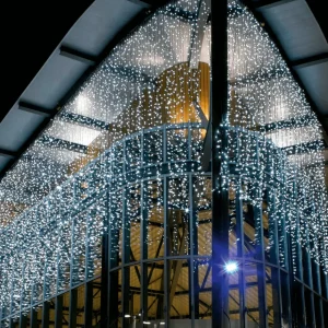 Weihnachtsbeleuchtung^DecoWoerner LED Lichtvorhang Blinkend Für Außen, 100 Cm weiß