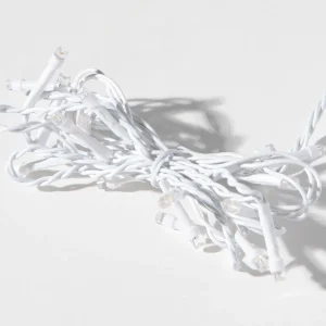 Weihnachtsbeleuchtung^DecoWoerner LED Lichtvorhang Blinkend Für Außen, 100 Cm weiß