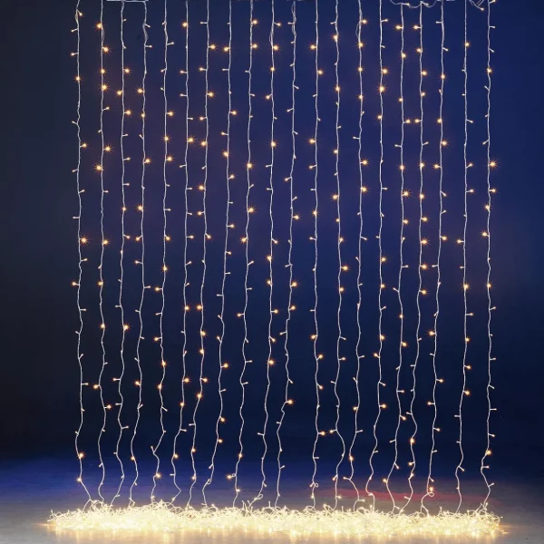 Weihnachtsbeleuchtung^DecoWoerner LED Lichtvorhang Für Außen, 720 Cm weiß