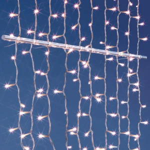 Weihnachtsbeleuchtung^DecoWoerner LED Lichtvorhang Für Außen, 500 Cm weiß