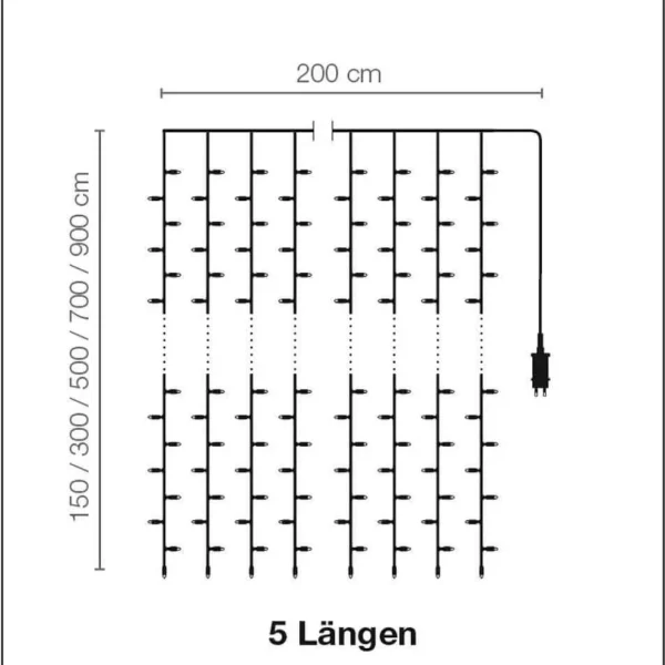 Weihnachtsbeleuchtung^DecoWoerner LED Lichtvorhang Für Außen, 720 Cm weiß