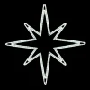 Weihnachtsbeleuchtung^DecoWoerner LED Metal-Stern , Kaltweiß Ropelight 85 Cm silber