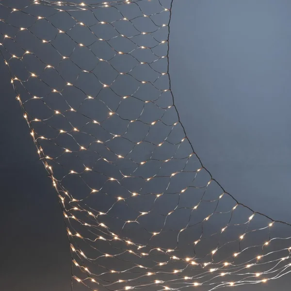 Weihnachtsbeleuchtung^DecoWoerner LED Netzlicht Für Innen, 250 Cm Grau