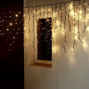 Weihnachtsbeleuchtung^DecoWoerner LED Profi Icicle-Light System IP67, 300 Cm Ohne Zuleitung weiß