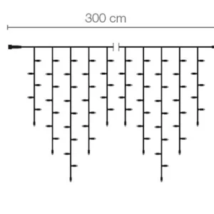 Weihnachtsbeleuchtung^DecoWoerner LED Profi Icicle-Light System IP20, 300 Cm Ohne Zuleitung