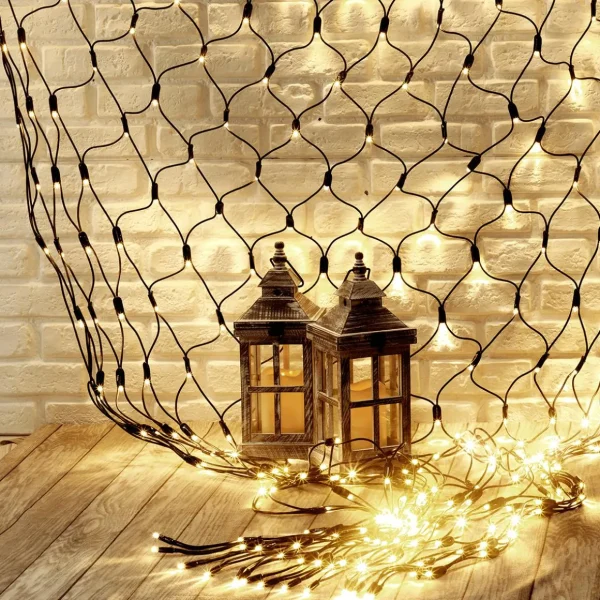 Weihnachtsbeleuchtung^DecoWoerner LED Profi Lichternetz System IP67, 200 Cm Ohne Zuleitung